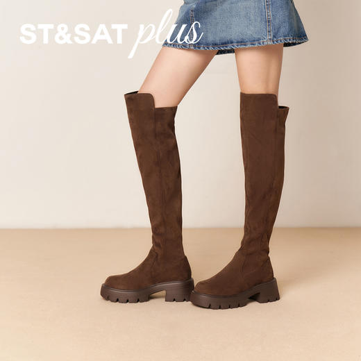 星期六甜飒百搭厚底过膝瘦瘦靴SSD4117139 商品图5
