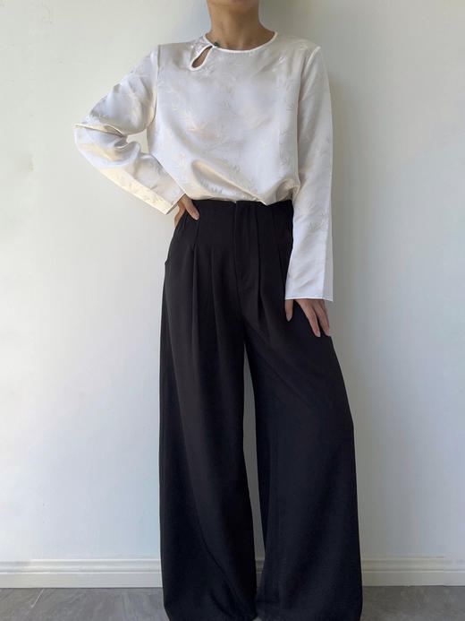 丝所｜24W035 新中式真丝提花上衣［ 白A ] 商品图9