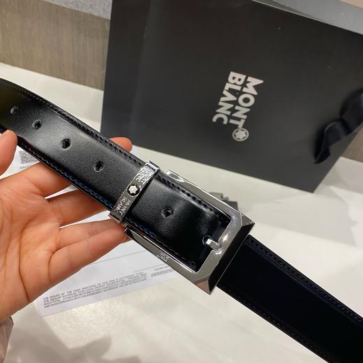 Montblanc万宝龙22年新款男士M双扣商务休闲皮带腰带礼盒装男士经典款 商品图4