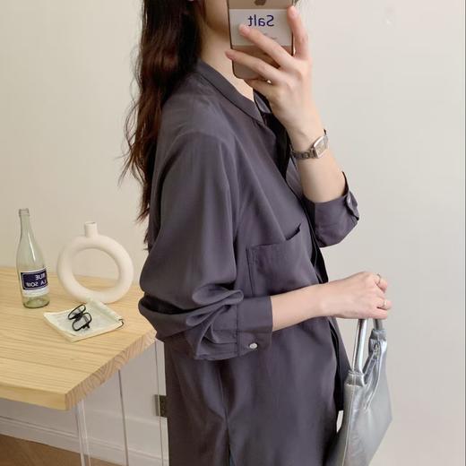 【à perles】18姆米桑蚕丝衬衫 侧面小开叉 商品图4