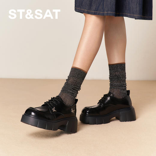 星期六闪钻蝴蝶系带厚底乐福SSD3111492 商品图2