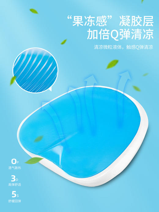 汽车坐垫夏季果冻凝胶透气冰座垫女士增高久坐神器网红塑型垫椅垫 商品图2