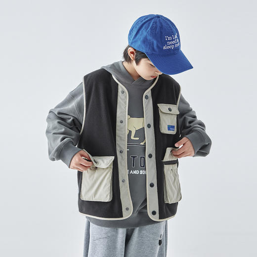 蓝汽水摇粒绒马甲888B258013JX 商品图2