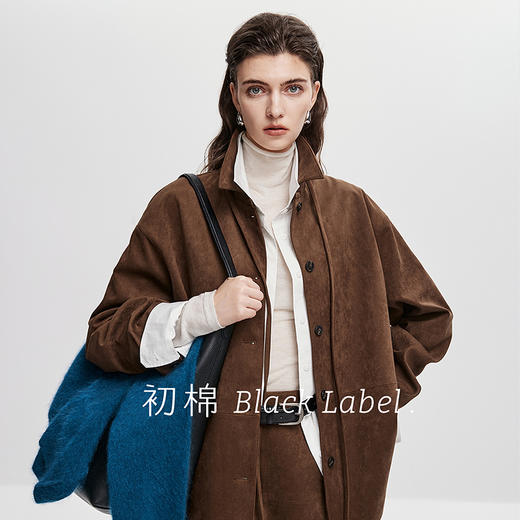 棉仓366607002-25秋麂皮绒翻领口袋套装 商品图2