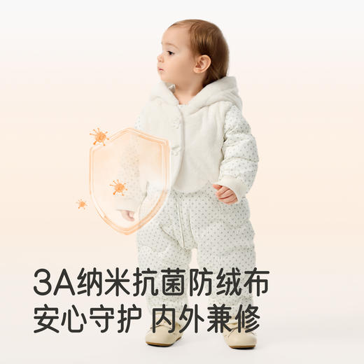 【商场同款】英氏婴儿羽绒蛤衣宝宝羽绒连体衣3A抗菌防静电新款 商品图1