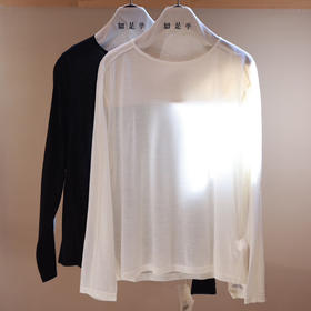 两色初剪羊毛薄T