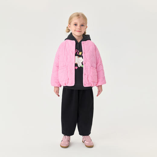 马克珍妮女童爱心绗棉保暖外套2025年秋冬新款551697 商品图2