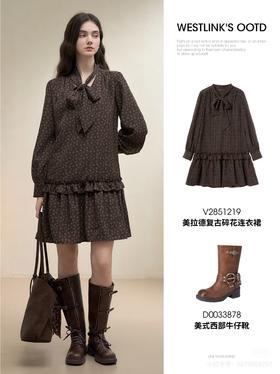 深棕可可，这条连衣裙让我美到犯规！