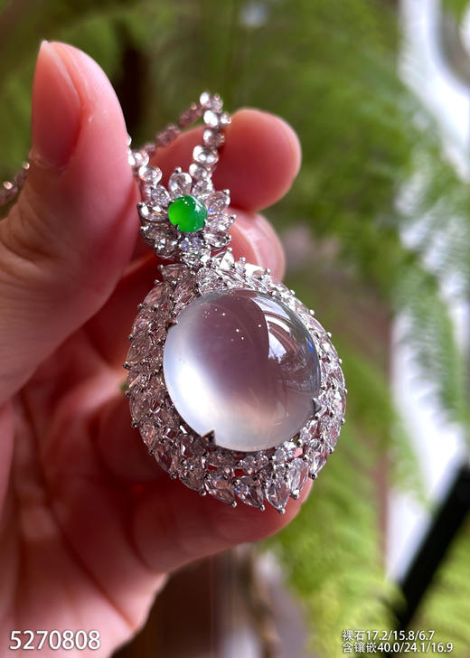 玻璃种蛋面吊坠【5270808】具体价格微信咨询 商品图3