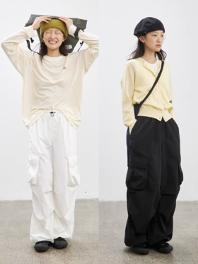 步履不停/5C43160C/立体口袋工装伞兵裤