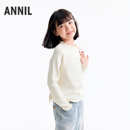 【实体店同款】女童长袖针织衫秋季新款安奈儿童装AG534134 商品图1