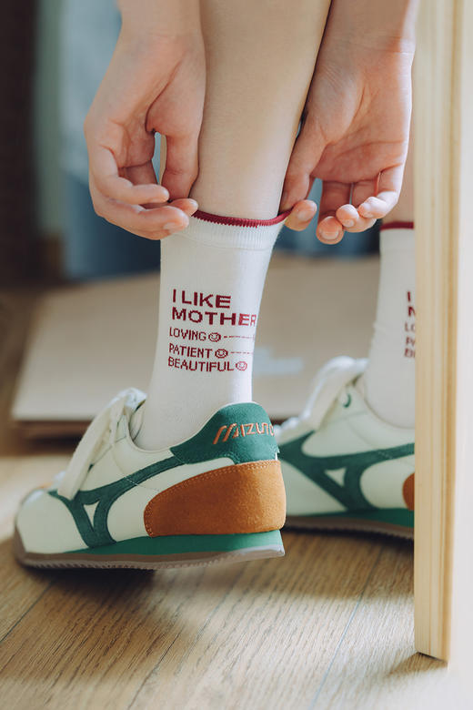 靴下物复古撞色中筒袜春夏薄款精梳棉白色无骨袜子ins潮女士长袜 商品图5