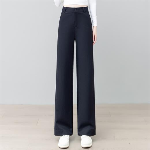 YM MSN25183高端窄版阔腿裤时尚垂感高腰宽松新款直筒裤 商品图3
