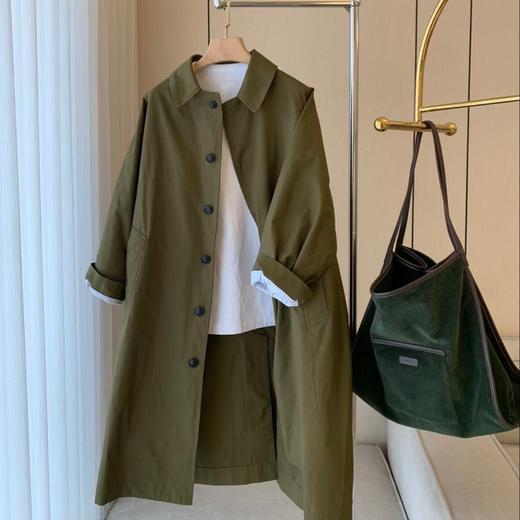 【à perles】5R定织高密棉三防风衣外套 宽松慵懒松弛风格 商品图2