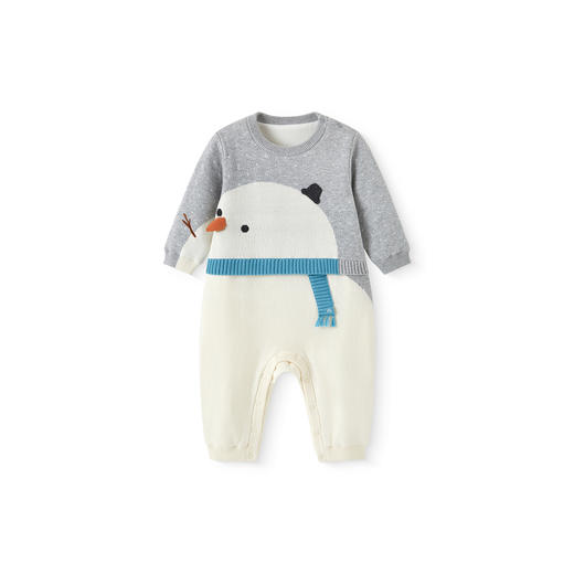 【商场同款】英氏婴儿爬服长款蛤衣连身衣长袖保暖冬季男宝新款 商品图4