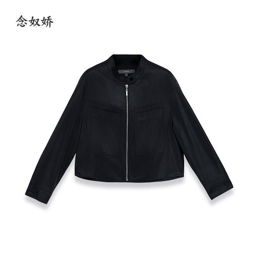 【商场同款】CNJ5850 “ 甜酷皮衣” 柔软蛋白皮 轻盈好穿 版型显瘦包容 夹克外套 商品图12