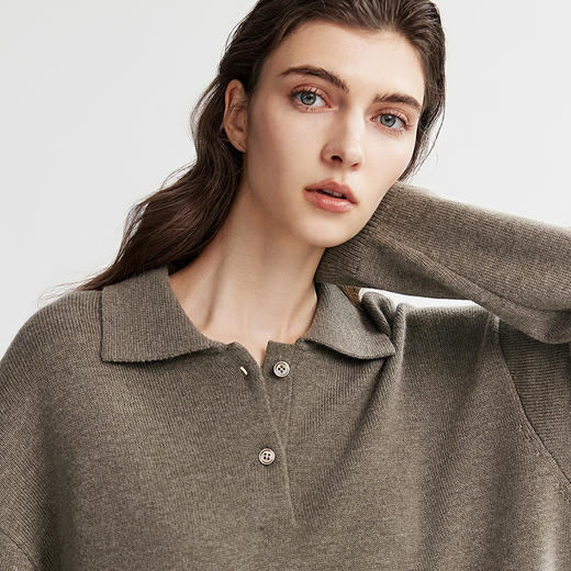 棉仓366605053-全羊毛POLO针织衫 商品图3