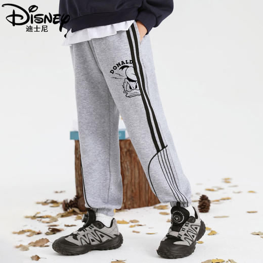 迪士尼男童裤子春秋款2024新款男大童运动裤秋季儿童卫裤宽松长裤 商品图4