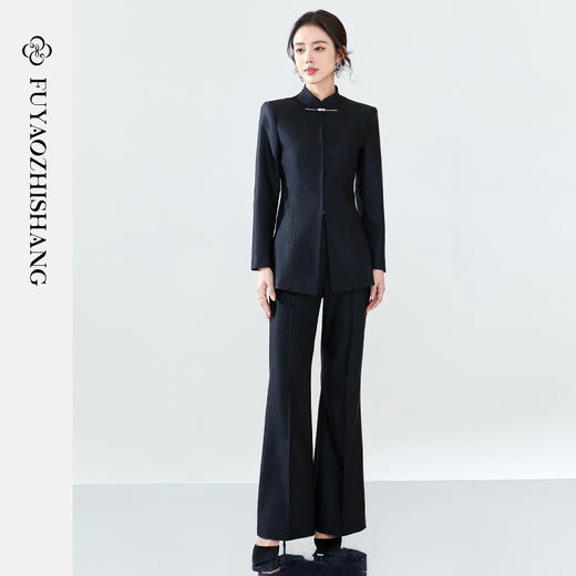 FUYAO扶摇 新中式女装秋季长袖西服上衣2025新款国风西装改良唐装 商品图3