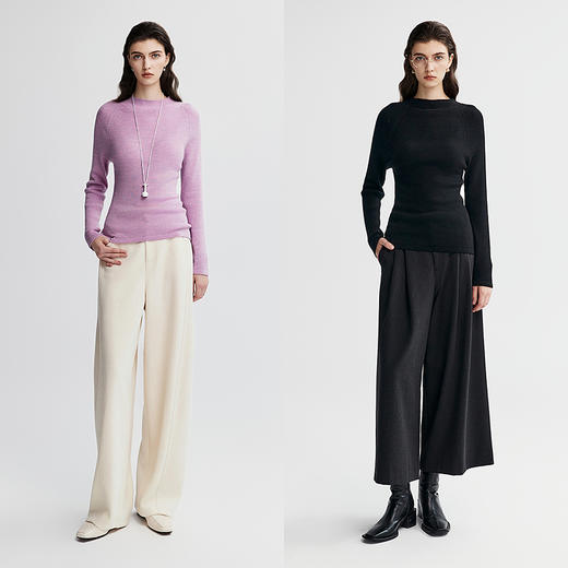 棉仓366605072-半高领修身羊毛打底衫 商品图4