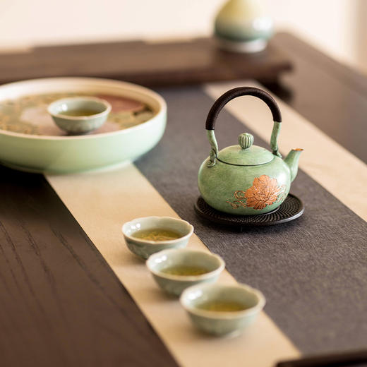 朱炳仁铜 | 富贵长春茶礼套装 商品图1