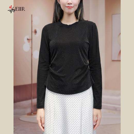 司歌植绒纱弹力套头长袖上衣 商品图0