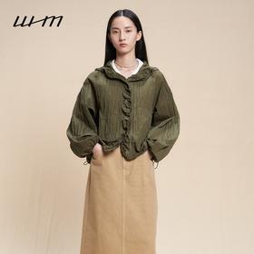 2楼素然纹理尼龙布抽橡筋夹克吊牌价2150