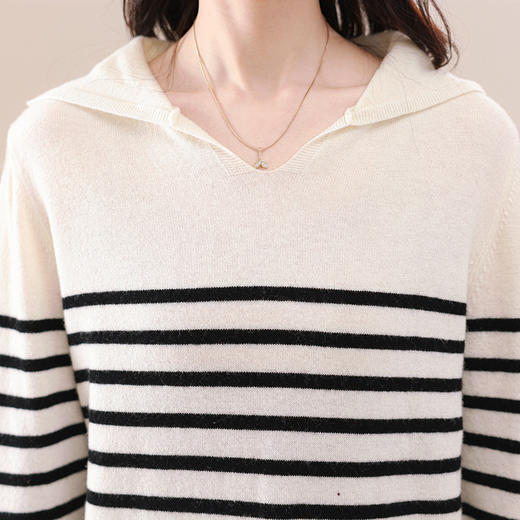OSL 8520QY条纹羊毛衫秋冬修身针织衫 商品图2