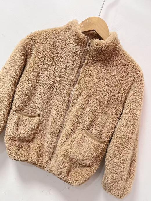 【孤品捡漏】G220童装卡其拉链颗粒毛毛衣-喜出 商品图1