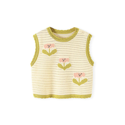 迷你巴拉女童毛衣马甲2025冬新品宝宝甜美毛衫背心婴儿针织衫 商品图4