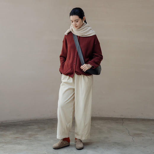 绽放744朵/福袋卫衣早秋新款双纱纯棉摇粒绒安可拉红开襟外套上衣 商品图3