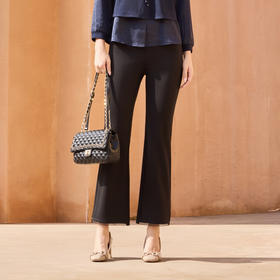 半身缘女裤 春季修身舒适百搭喇叭裤261102M30320012