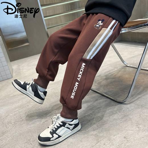 迪士尼男童加绒裤子冬季新款保暖儿童冬装运动裤中厚宽松一体绒潮 商品图1