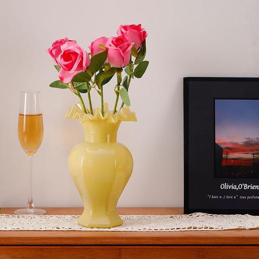 中古芬顿玻璃花瓶鱼尾花器轻奢家居摆件餐桌装饰 商品图5