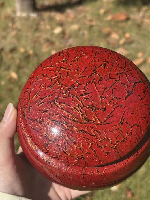 三希堂  流霞系列  中国红大漆茶罐 商品图6