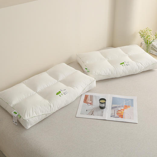 加倍生活 A类全棉青荷护颈枕 立体护颈枕头 全棉枕芯 甄选新疆长绒棉 48小时发货 商品图9