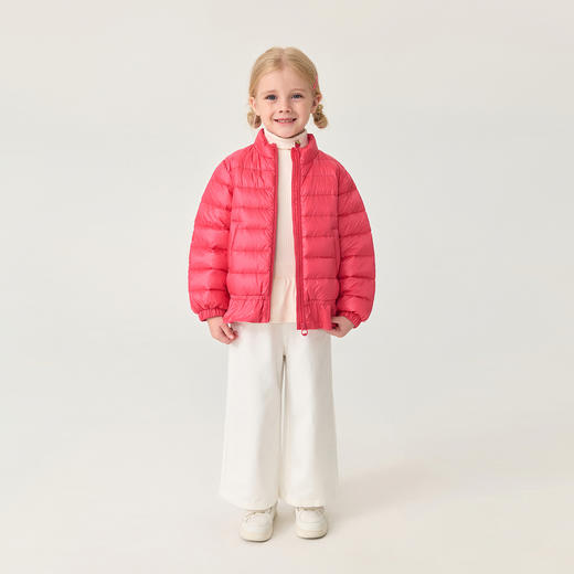 马克珍妮女童轻盈保暖花边羽绒服2025年冬装新款551775 商品图2