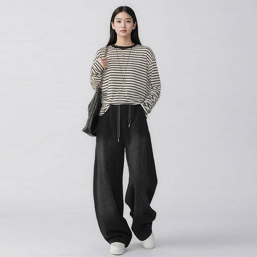 ¹男姐同款【水洗棉弯刀裤】松弛感 重磅垂顺 腰部抽绳设计 穿着舒适 满满的设计感CF01-CR-HZJY 商品图8