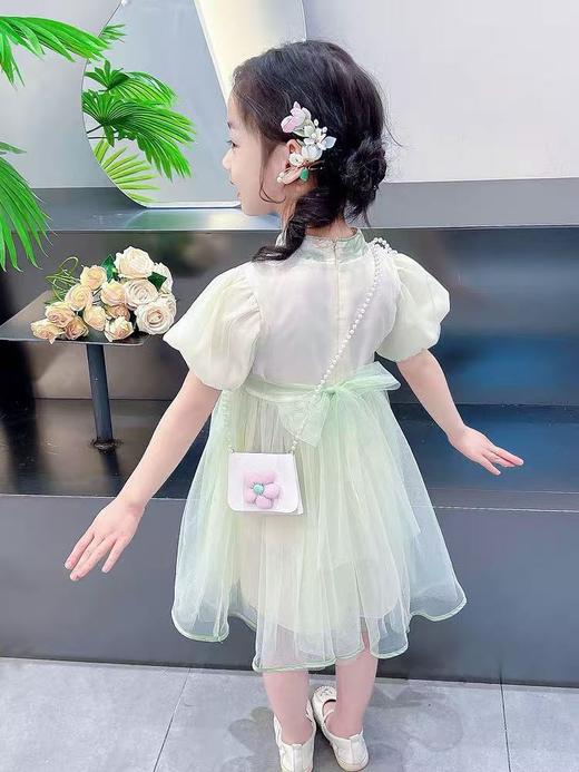 【孤品捡漏】（样衣清）G212女童新中式刺绣国风连衣裙-喜出 商品图2