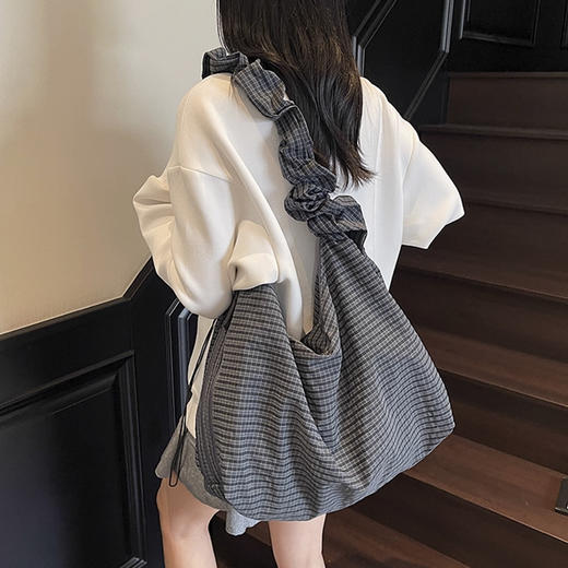 裁缝学苑AQ534韩版百搭格子帆布包单肩斜挎托特包纸样女装上课通勤包样板 商品图0