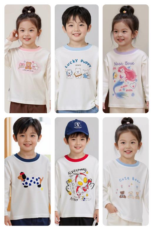 西蒙日记亲子款纯棉长袖T恤CY01CX （两件起拍 单拍不发货）★ 商品图2