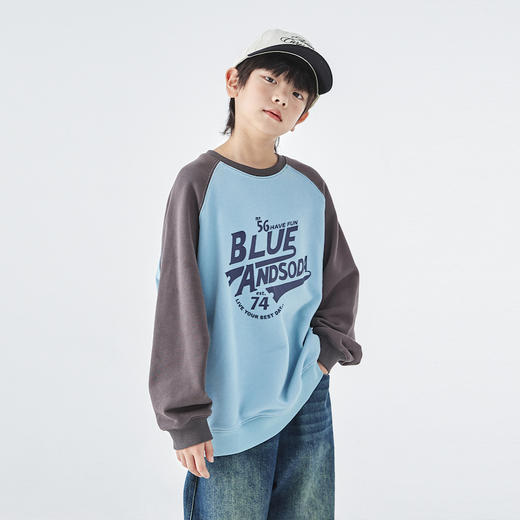 蓝汽水字母插肩卫衣844B258007JX 商品图2