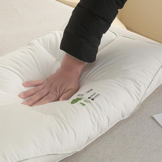 加倍生活 A类全棉青荷护颈枕 立体护颈枕头 全棉枕芯 甄选新疆长绒棉 48小时发货 商品图3