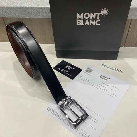 Montblanc万宝龙22年新款男士M双扣商务休闲皮带腰带礼盒装男士经典款 商品图7
