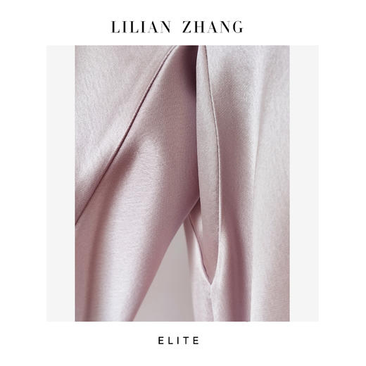 “定制”静奢婉约雅韵Oversize珍珠柔粉醋酸法式圆领连衣裙 2501081 商品图1