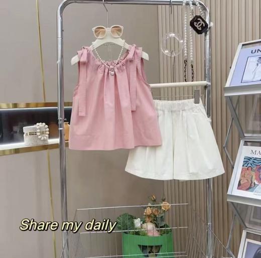 【孤品捡漏】（微脏）G245女童套装-喜出 商品图0