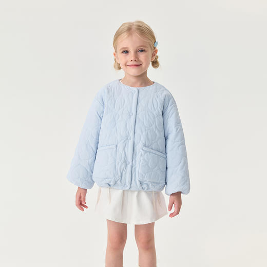 马克珍妮女童爱心绗棉保暖外套2025年秋冬新款551697 商品图1