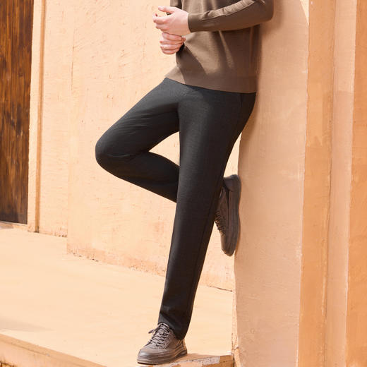 半身缘男裤 秋季细腻柔软休闲得体舒适百搭休闲裤253101M10330021 商品图2