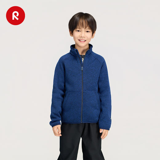 芬兰reima2025秋冬新品男女儿童中童保暖抓绒纯色针织开衫卫衣 商品图1