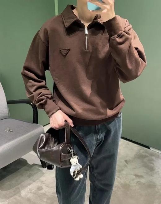 男款三角标纯棉Polo领卫衣020 商品图3